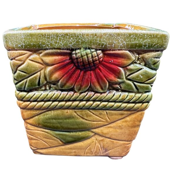 Robinson Ransbottom Pottery Company Vintage "Celestial Sun Moon" Unique Set Of 2 - Picture 8 of 11